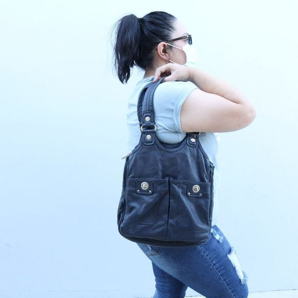 Marc by Marc Jacobs Totally Turnlock Teri Bag Navy - Picture 1 of 14